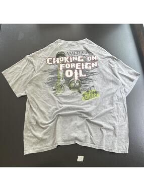 Gildan Heavy Cotton XL Gray "Drill America" Graphic T-Shirt